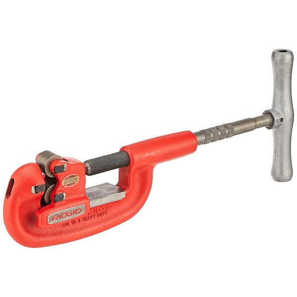 RIDGID 32820 Model 2-A Heavy-Duty Steel Pipe Cutter with Extra-Long Shank, 1/8" to 2" Metal Pipe Cutter