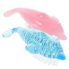 Housoutil 4pcs Dolphin Shaped Fingernail Cleaning Brushes Multi-function Manicure Tools for Nail Surface Cleaning Random Color Durable Comfortable Handle Lightweight Design