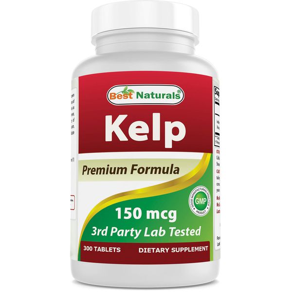 Best Naturals Kelp Supplement 150 Mcg Tablet, 300 Count