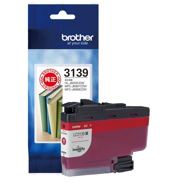 Brother Industries, Genuine Brother Ink Cartridge Magenta LC3139M, Compatible Model Numbers: MFC-J6999CDW, MFC-J6997CDW, HL-J6000CDW, Others