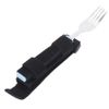 spoon fork, portable rotating spoon fork, lightweight stainless steel adjustable strap for elderly patients