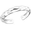 The Goldmine - 925 Sterling Silver Patterned Design Toe Ring/Midi Ring. - Adjustable Size (D upwards)