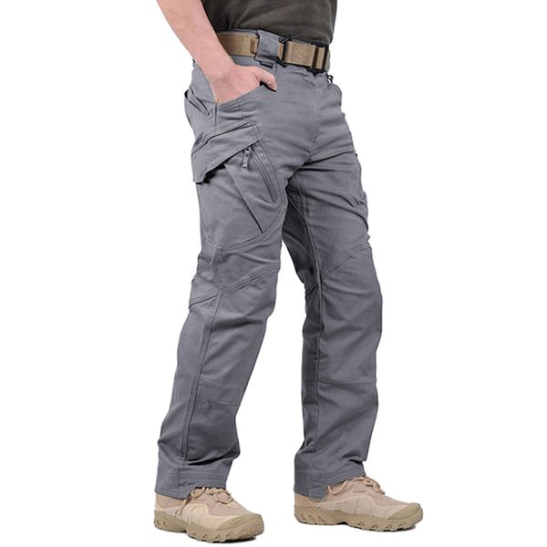 LABEYZON Men's Outdoor Work Military Tactical Pants Lightweight Rip-Stop Casual Cargo Pants Men (Grey, 34W x 30L)