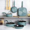 Ceramic Nonstick Pots and Pans Set, Premium Ceramic Coating Made without PFOA, P