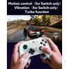 RunSnail 8Bitdo Ultimate 2 Bluetooth Controller for Switch/Switch 2, Windows PC, TMR Joystick, RGB Fire Ring, Switchable Hall Effect/Tactile Triggers, Vibration and Motion Control (White)