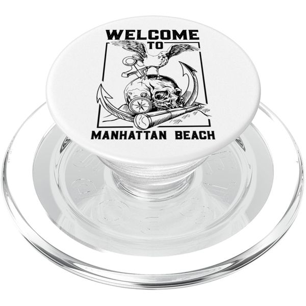 Seagull on skull - Manhattan Beach PopSockets PopGrip for MagSafe