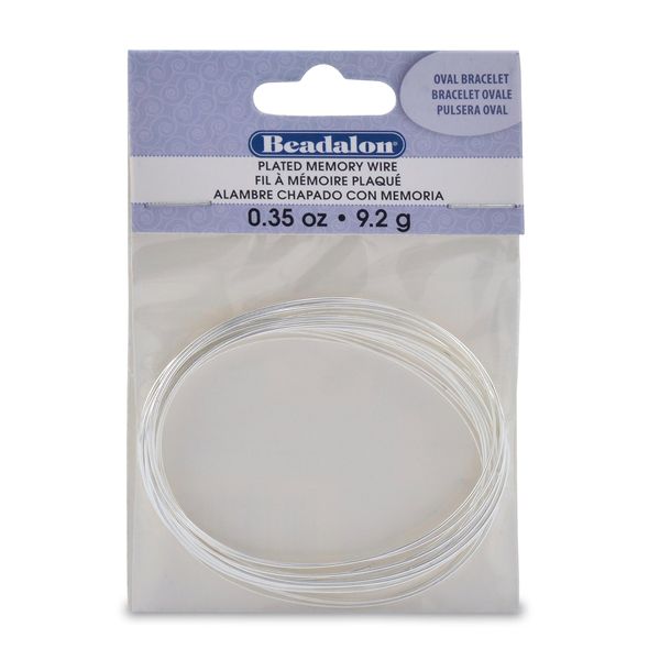 Memory Wire Oval Bracelet .62mm .35oz-Silver-Plated - 23 Coils