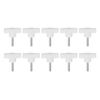 sourcing map 10pcs Wing Knobs M5 x 30mm Male Thread Plastic Tee Stud Knobs T Threaded Handles Hand Clamping Tightening Thumb Screws Thumbscrew, White