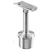 Brushed Stainless Post Mounted Adjustable Radius Saddle Hand Rail Support