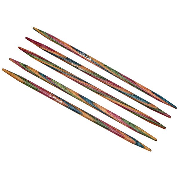 KnitPro 10 cm x 3.5 mm Symfonie Double Pointed Needles, Multi-Color
