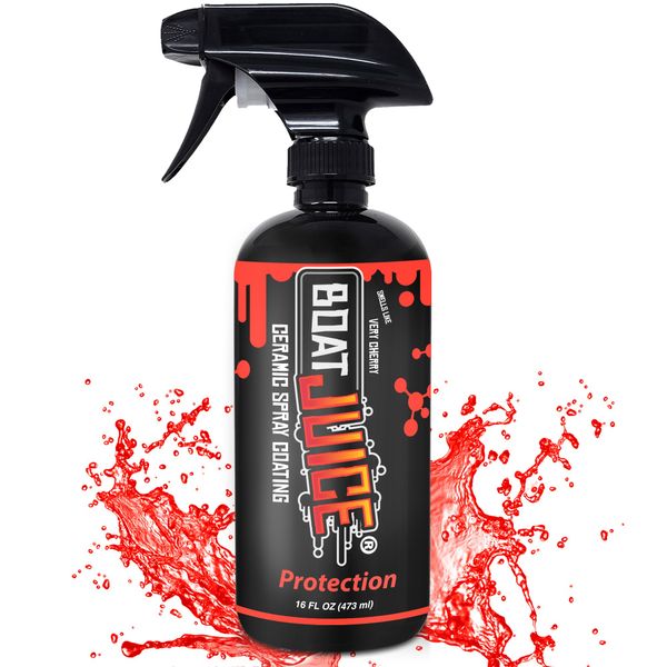 Boat Juice Protection Spray - Boat Wax Spray, Marine Ceramic Coating for Boats - Boat Cleaner Products, Boat Cleaning Supplies, Boat Accessories - Smells Like Cherry (16oz)