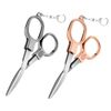2 Pcs Folding Scissors Rose Gold And Silver