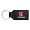 iPick Image Compatible with Honda Logo Rectangular Black Leatherette Key Chain