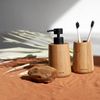 Sealskin Earth Bathroom Set - Soap Dispenser 150 ml - Toothbrush Cup - Oak