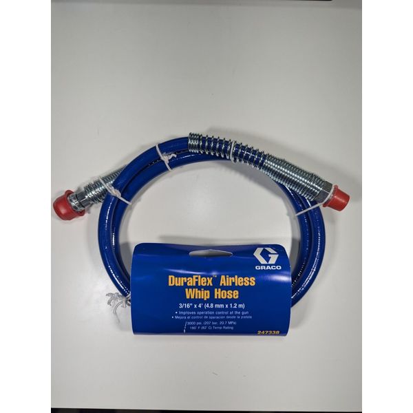 Graco Whip Hose Fits Titan SprayTech Airless Paint Sprayer  3/16" x 4' 247338