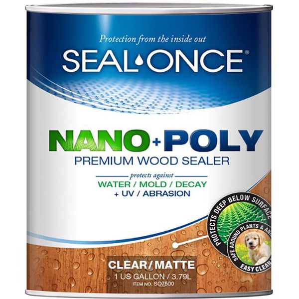 Nano+Poly Prem Wood Sealer CLEAR gal