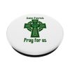 Catholic Saint Patrick Pray For Us Green Celtic Cross St Day PopSockets Swappable PopGrip