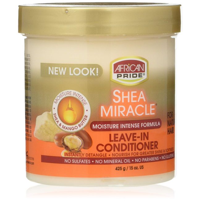 African Pride Shea Butter Miracle Leave-in Conditioner, 15 Ounce