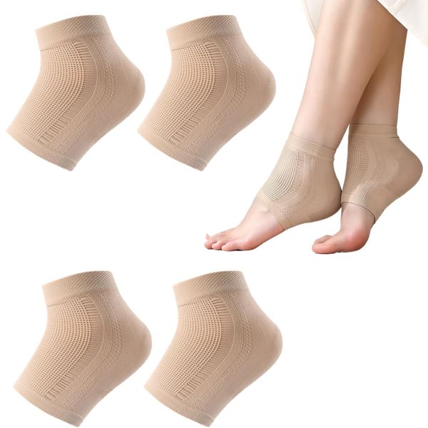 2 Pairs Compression Ankle Support Socks for Women, Plantar Fasciitis Socks Breathable Ankle Wrap for Stabilize Ligament Relieve pain Arch Sport Swelling and Sprained Ankle Achilles Tendonitis