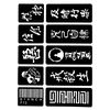 Set di 6 stencil per tatuaggi, 130 stencil F6