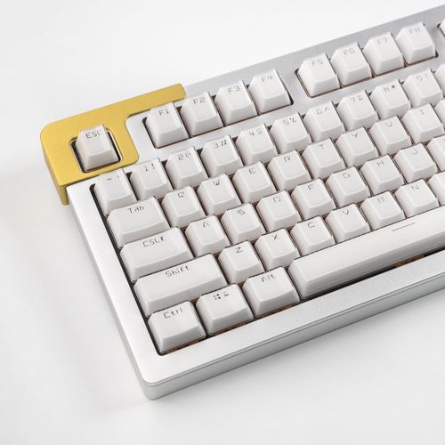 Mintcaps Crystal Jelly White Keycaps, Shine Through Translucent Custom Keyboard Keycap Set 134Keys, OEM Profile Keyboard Key caps for 60%/65%/75%/80%/95%/100% Cherry Gateron MX Mechanical