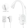 Wall Mounted Reading Light Set of 2, Dimmable Touch Control USB Output LED Flexi