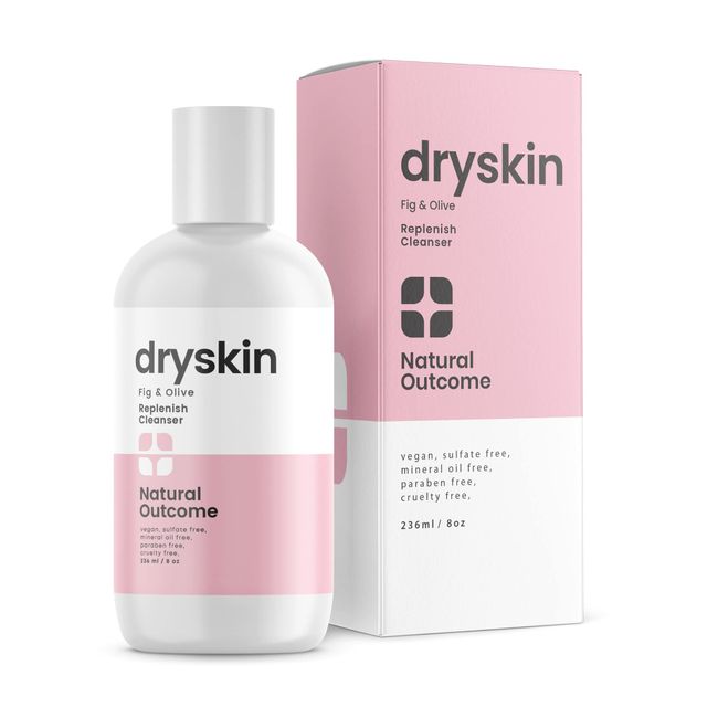 natural outcome Dry Skin Face Wash | Daily Facial Cleanser Restores Skins Hydration | Hydrating Fig and Olive Face Wash | Gentle Relief for Dry, Irritated, & Itchy Skin