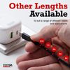rhinocables - USB C Sync & Charge Cable | Fast Charging & Media Sync | Braided for Durability | Compatible with tablets, MacBook, Huawei | Black, 0.5m