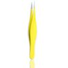 PRECISE CANADA 4.5" Eyebrow Tweezers Sharp Precision Tip Stainless Steel Beauty Tool yellow