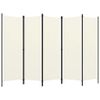 CHARMMA 5-Panel Room Divider Cream White 98.4"x70.9"