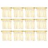VOCOSTE Non Slip Hair Side Comb Accessories Metal Gold Tone Hair Side Comb Retaining Hair Clips 4cm 12pcs