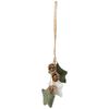 Burlap Star and Pine Cones Christmas Ornament - 11.75"