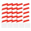 sourcing map Hanging File Folder Tabs, 4 Inch Insertable Tabs and Inserts Plastic Clear File Organizer Labels Filing for Folder Quick Identification, Red, 100 Pcs