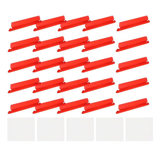 sourcing map Hanging File Folder Tabs, 4 Inch Insertable Tabs and Inserts Plastic Clear File Organizer Labels Filing for Folder Quick Identification, Red, 100 Pcs