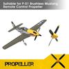 3pcs 4-Blade Propeller, Compatible with Volantexrc Brushless  P-51D  RC Plane