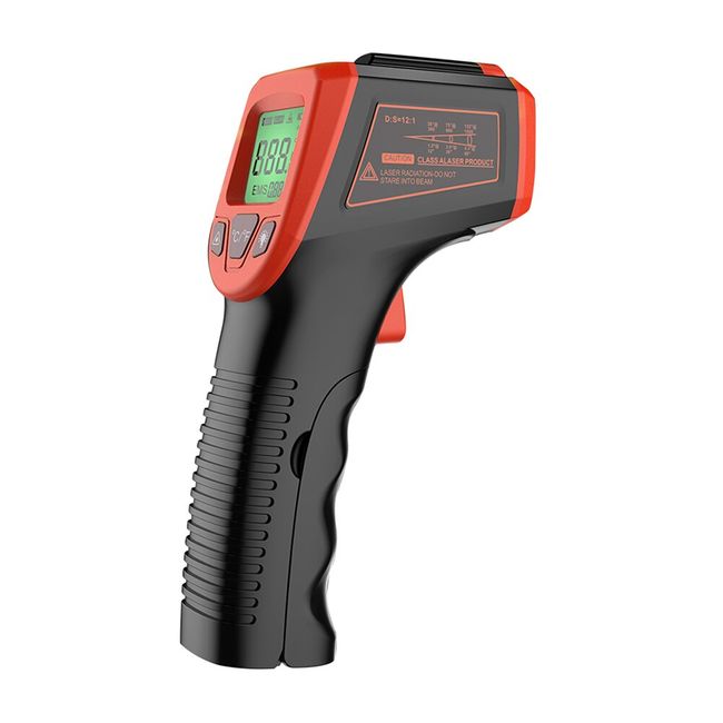 HW550 Digital LCD Infrared Thermometer Non-Contact Laser Industrial  Pyrometer Temperature Gun - Orange