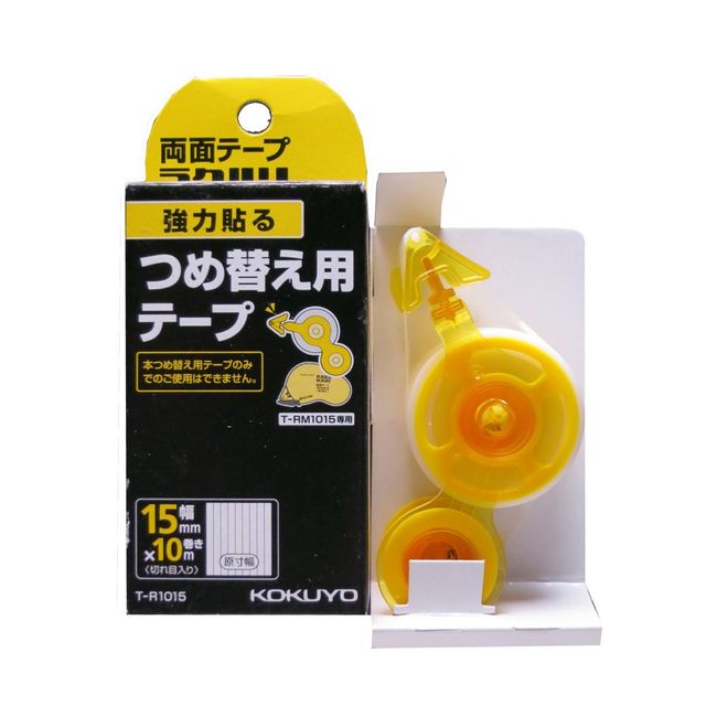 Kokuyo double-sided tape Refill Tape rakuhari Strong Stick 15mmx10 m T-6 rm1015 For T-3 R1015