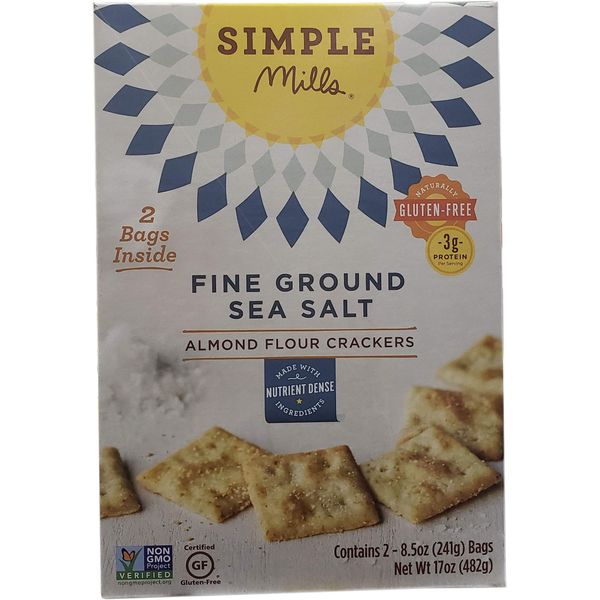 Simple Mills Simple Mills Almond Flour Crackers (2 X 8.5 Ounce )Total Net Wt (17 Ounce ),, ()