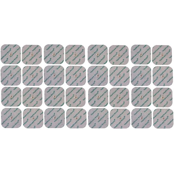 TENS Electrodes with Push Button for Tens EMS Devices - Set of 32
