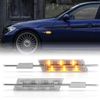 OZ-LAMPE 2X LED Side Indicator Turn Signal Light for BM-W E90 E91 E92 E93 E60 E61 E82 E88, 3/5/1 Series Side Repeaters Marker (Clear Lens)