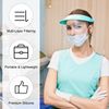 uxcell Red Full Safety Face Shields with 3Pcs White Lens & 30Pcs Filter Gaskets