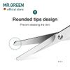 MR.GREEN Mustache Scissors Nose Hair Scissors Beard Trimmer Stainless Steel Ear Facial Hair Removal Tools With Rounded Tips Makeup tools
