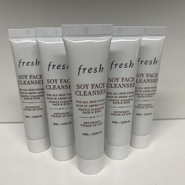 5x FRESH SOY FACE CLEANSER Gently Cleanser .50oz/15ml ea New