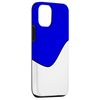 iPhone 12/12 Pro GEOMETRIC TWO TONE WAVE PATTERN MEDIUM BLUE AND WHITE Case