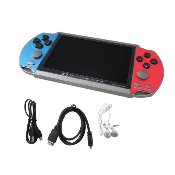 lingsee New Retro Portable Mini Handheld Video Game Console 8-Bit 5.1Inch Color LCD Kids Color Game Player Built-in 10000 Games