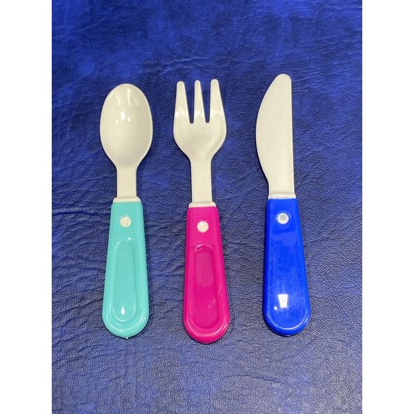 3 pc Place Setting Plastic Kid's Children Toy Table Service Cutlery Silverware
