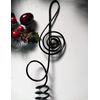 Small Treble Clef Wire Tree Topper For Mini Music Themed Christmas Tree