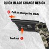 WORKPRO 3PACK Folding Utility Knife Set Axis Lock Box Cutter with Belt Clip Camo