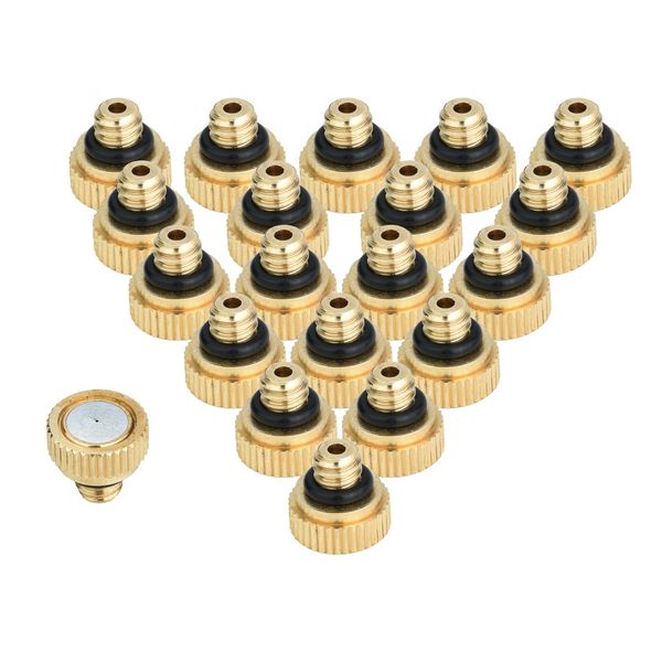 Brass Misting Nozzles for Garden Cooling System 0.012" (0.3 mm) 10/24 UNC (20 PCS)