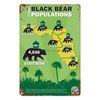 kitchen wall decoration black bear populations metal tin sign